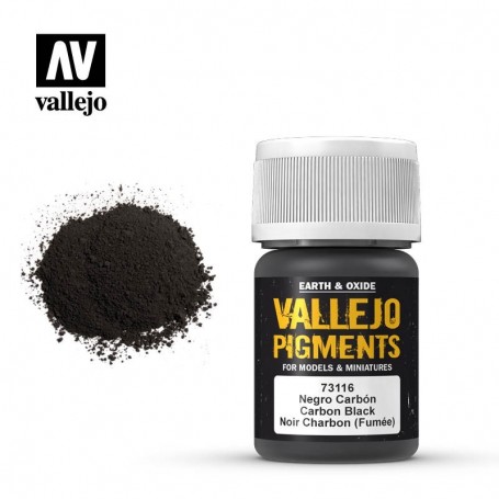 Vallejo 73116 Pigment 116 Carbon Black (Smoke Black) 35ml