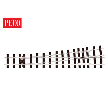 Peco SL-E696 Växel, vänster, medium, radie 1524 mm, vinkel 8°, längd 511 mm