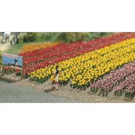 Busch 1206 Tulipaner, 120 st i 5 olika färger, inklusive basplattor