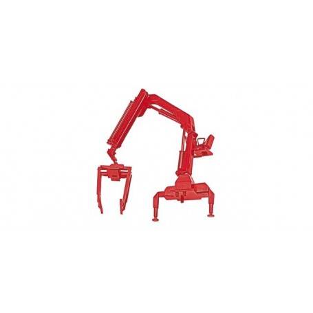 Herpa 051507-002 Hiab Crane with pallette forks, red