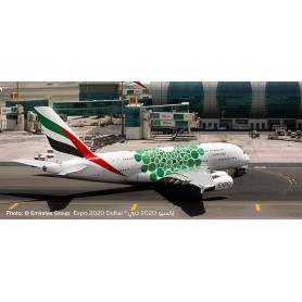 Herpa Wings 533522 Flygplan Emirates Airbus A380 Expo 2020 Dubai, "Sustainability" livery