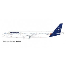Herpa Wings 612432 Flygplan Lufthansa Airbus A321 "Die Maus"