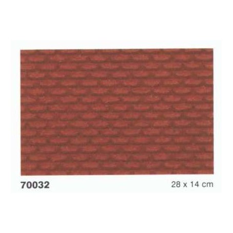 Heki 70032 Murplatta, tegelmurkverk, röd, mått 28 x 14 cm