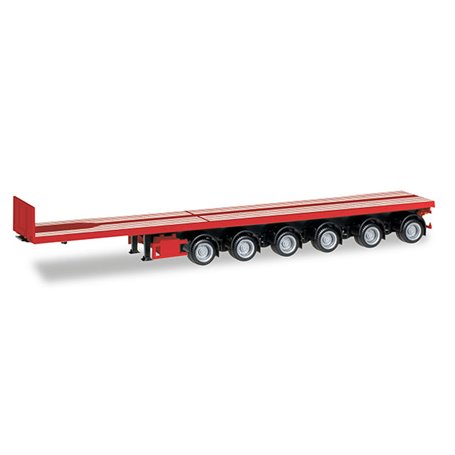 Herpa 076715-003 Nooteboom ballast trailer with 6 axle, red