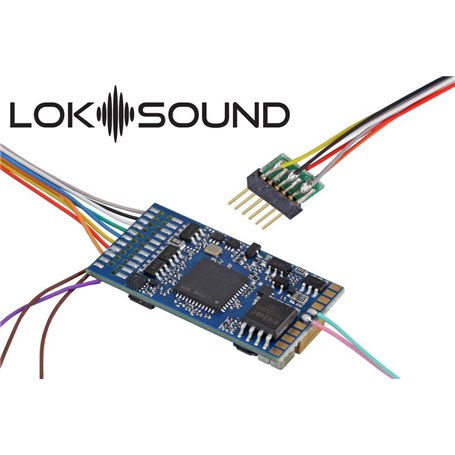 ESU 58416 Ljuddekoder Loksound 5 DCC/MM/SX/M4 "Välj ditt eget ljud" 6-pin NEM651 med högtalare