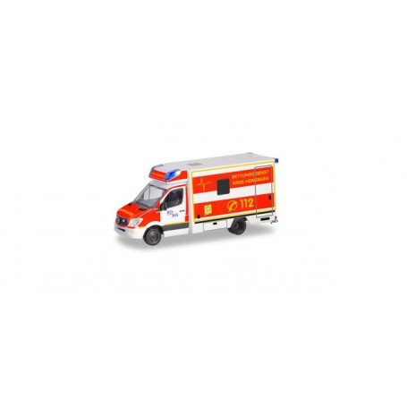 Herpa 094962 Mercedes-Benz Sprinter `13 Fahrtec ambulance Rescue service Kreis Heinsberg
