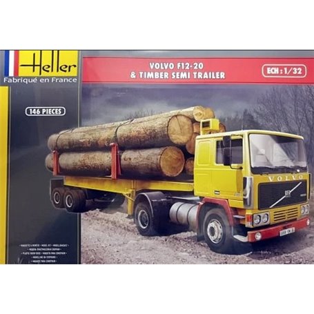 Heller 81704 Volvo F12-20 & Timber Semi Trailer