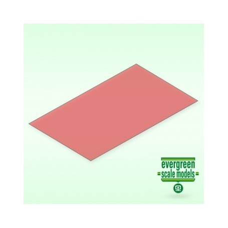 Evergreen 9901 Plasticard röd transparent 0.25 mm, 2st, mått 15 x 30 cm