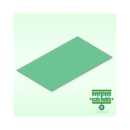 Evergreen 9903 Plasticard grön transparent 0.25 mm, 2st, mått 15 x 30 cm