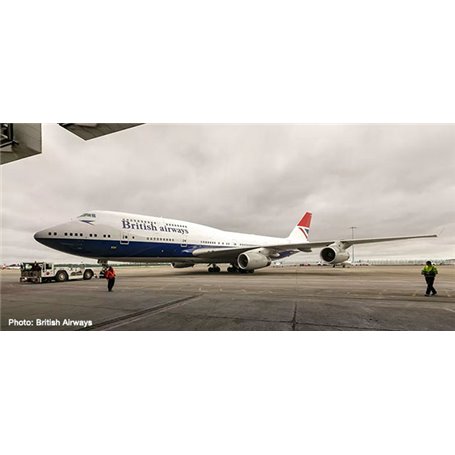 Herpa Wings 533508 Flygplan British Airways Boeing 747-400 "100th" Negus Design