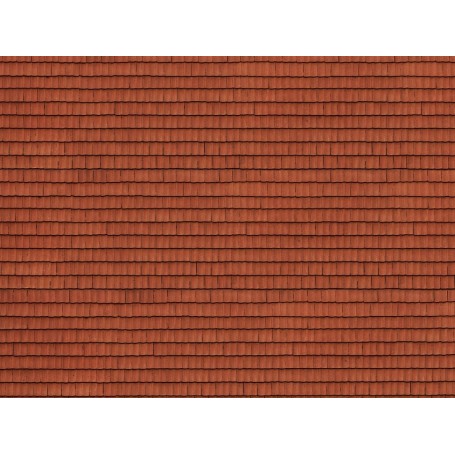 Noch 56670 Murplatta 3D "Roof Tile", röd