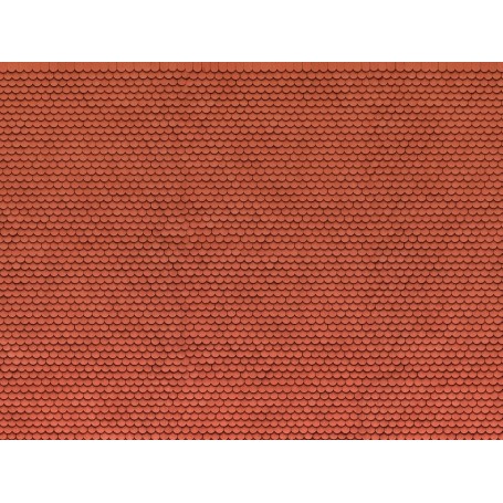 Noch 56690 Murplatta 3D "Plain Tile", röd