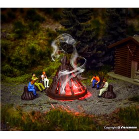 Vollmer 43667 Campfire with red flickering light, functional kit