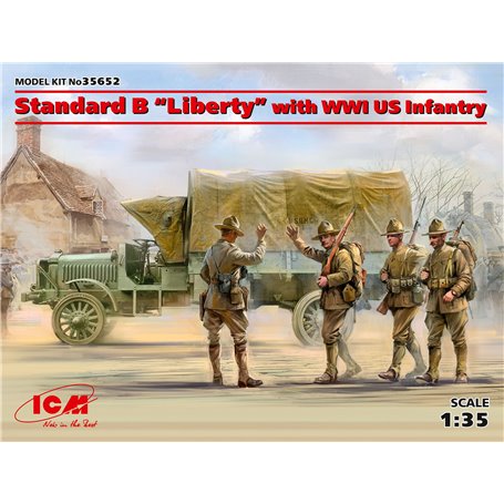 ICM 35652 Standard B "Liberty" with WWI US infantry