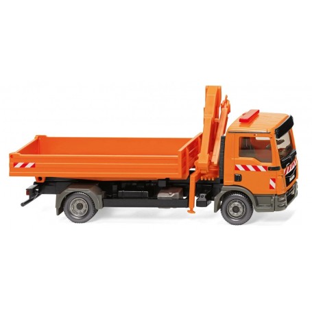 Wiking 67505 Flatbed truck w. loading crane (MAN TGL Euro 6) "Municipal"