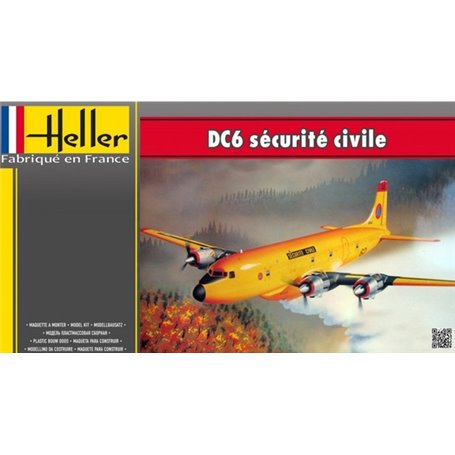 Heller 80330 Flygplan DC6 Securite Civile
