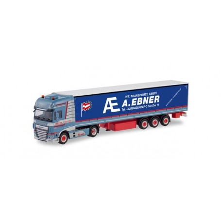 Herpa 311502 DAF XF SSC facelift curtain semitrailer with tail Lifts "A.Ebner" (A)