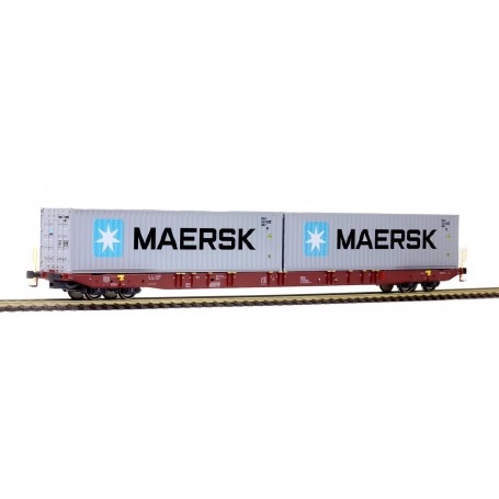 Rocky Rail 6010034 Containervagn typ Sggnss "Metrans" med last av "Maersk"