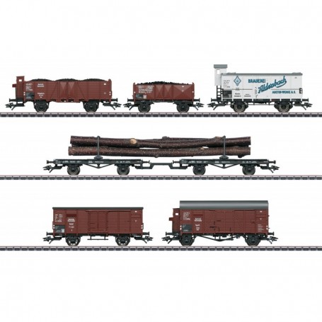 Märklin 46017 Vagnsset med 7 godsvagnar "Set for Class 95 Steam Locomotive" typ DRB