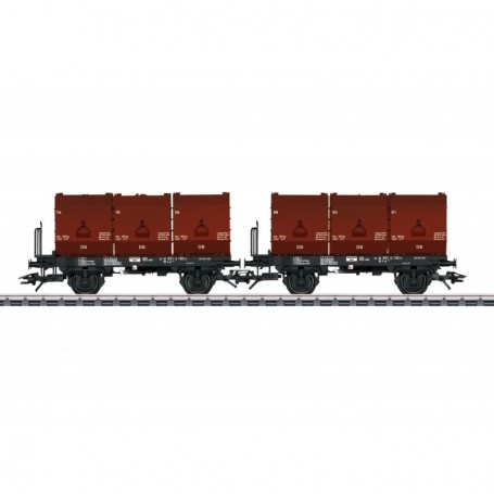 Trix 24177 Vagnsset med 2 koltransportvagnar typ DB "3 Tubs"