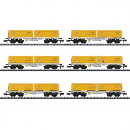 Trix 15075 Vagnsset med 6 containervagnar Sgmmns 190 AAE