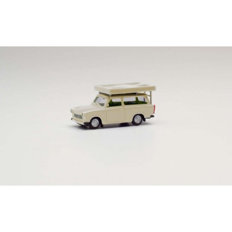 Herpa 024181-002 Trabant 601 Universal with roof tent, pearl white