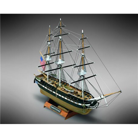 Mamoli MM64 USS Constitution - Wooden model kit with pre-carved hull