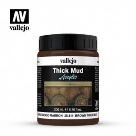Vallejo 26811 Brown Mud Diorama Effects, 200 ml