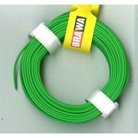 Brawa 3143 Kabel, 0,20 qmm, grön, Cu: 0,5 mm i diameter, längd 10 meter