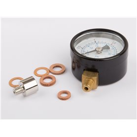 Wilesco 1528 Manometer with connection on the bottom, M6, 30 mm diameter, incl. adapter 01529