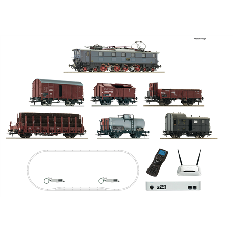 Roco 51323 Digital Starter Set z21: Electric locomotive class E 52 and goods train, DRG