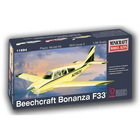 Minicraft 11694 Flygplan Beechcraft Bonanza F-33 (Display Base)
