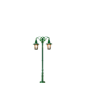 Brawa 5222 Parklampa, dubbelarm, historisk, 1 st, höjd 84 mm