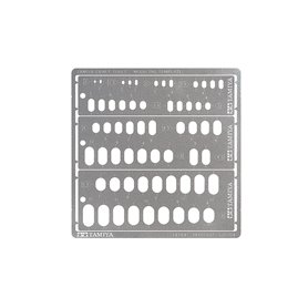 Tamiya 74154 Modeling Template (Rounded Rectangles, 1-6mm)