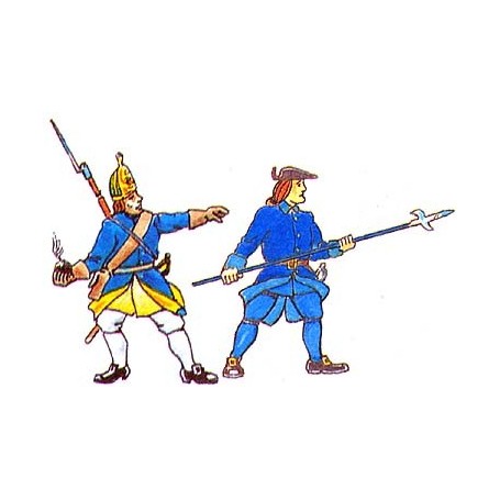Prince August 905 Karoliner, Grenadjär och Underofficerare, 40mm höga
