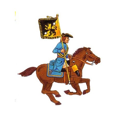 Prince August 933 Karoliner, Ryttare med fana, 40mm höga