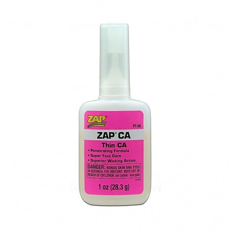 ZAP PT08 ZAP CA Superlim Pink Label, tunnflytande, 1 oz, 28.3 gram