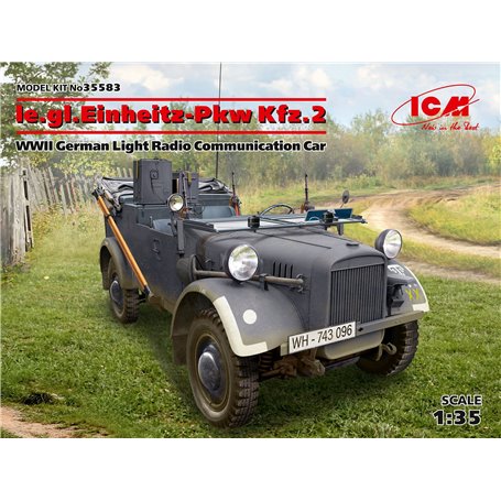 ICM 35583 le.gl.Einheitz-Pkw Kfz.2, WWII German Light Radio Communication Car