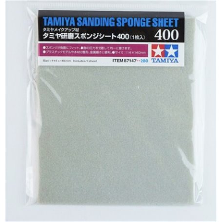 Tamiya 87147 Sanding Sponge Sheet - 400