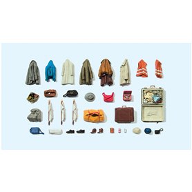 Preiser 17008 Kläder, jackor, hattar, resväskor m.m.