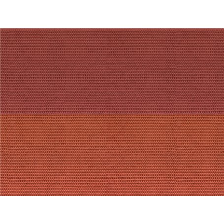 Noch 56970 Murplatta 3D "Plain Tile", röd