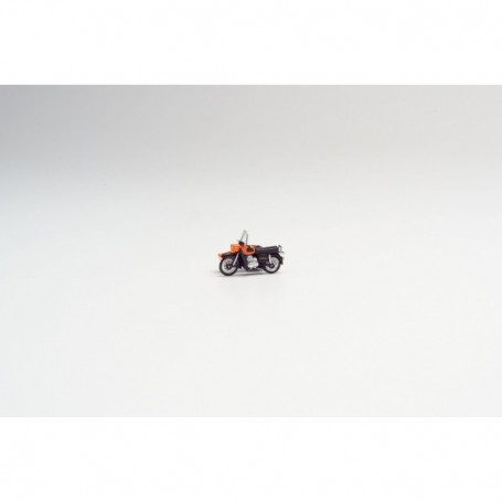 Herpa 053433-005 MZ 25 with matching sidecar, orange