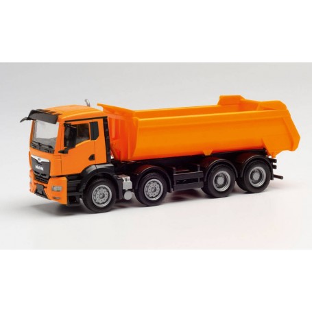 Herpa 312417 MAN TGS NN round trough dump truck 4-axle, communal orange