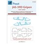 Peewit 72069 Canopy masking Saab JAS-39D Gripen twin seater (designed to be used with Revell kits)