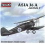 Kora Models 7232 Flygplan ASJA J6 A Jaktfalk II wheels Swedish fighter/Finnish decal