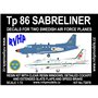 RVHP Models 72076 Flygplan Tp 86 Sabreliner, med svenska dekaler