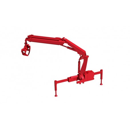 Herpa 054140 Hiab X-HIPRO 232-E3 loading crane with grab, red