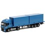 Herpa Exclusive BM936491 Bil & Trailer Iveco Stralis XL 2 x 20ft container, ljusblå med svart chassie