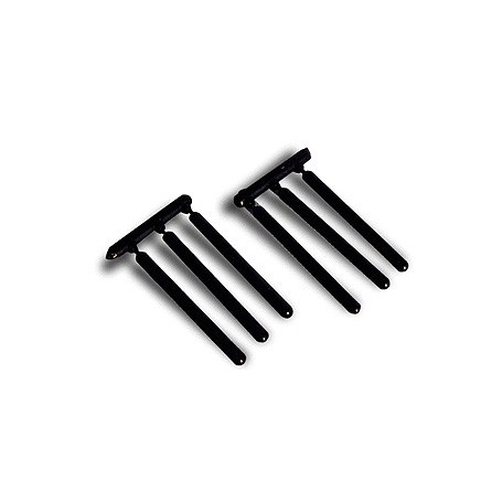 A-Line 12052 Long spline shafts, 6 st, svart, plast