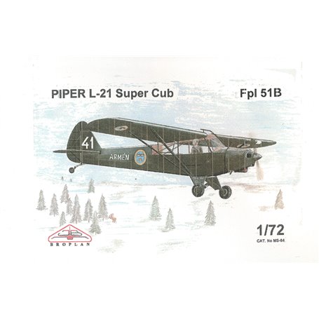 Broplan MS82 Flygplan Piper L-21 Super Cub